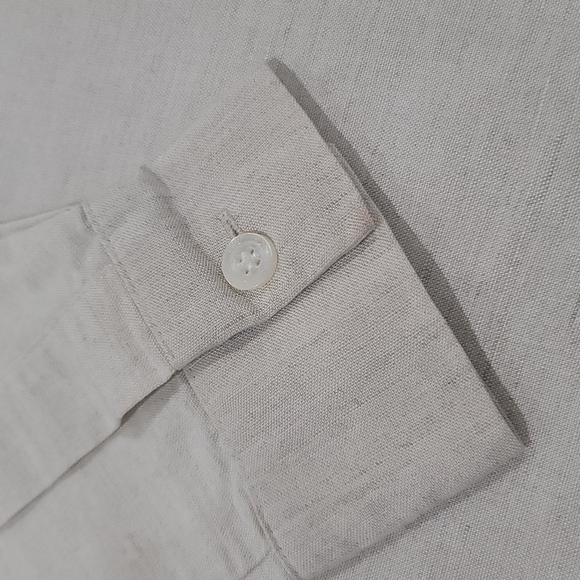 Crazy Horse By Liz Claiborne Linen Blend Button Up Blouse Size S - Picture 5 of 16